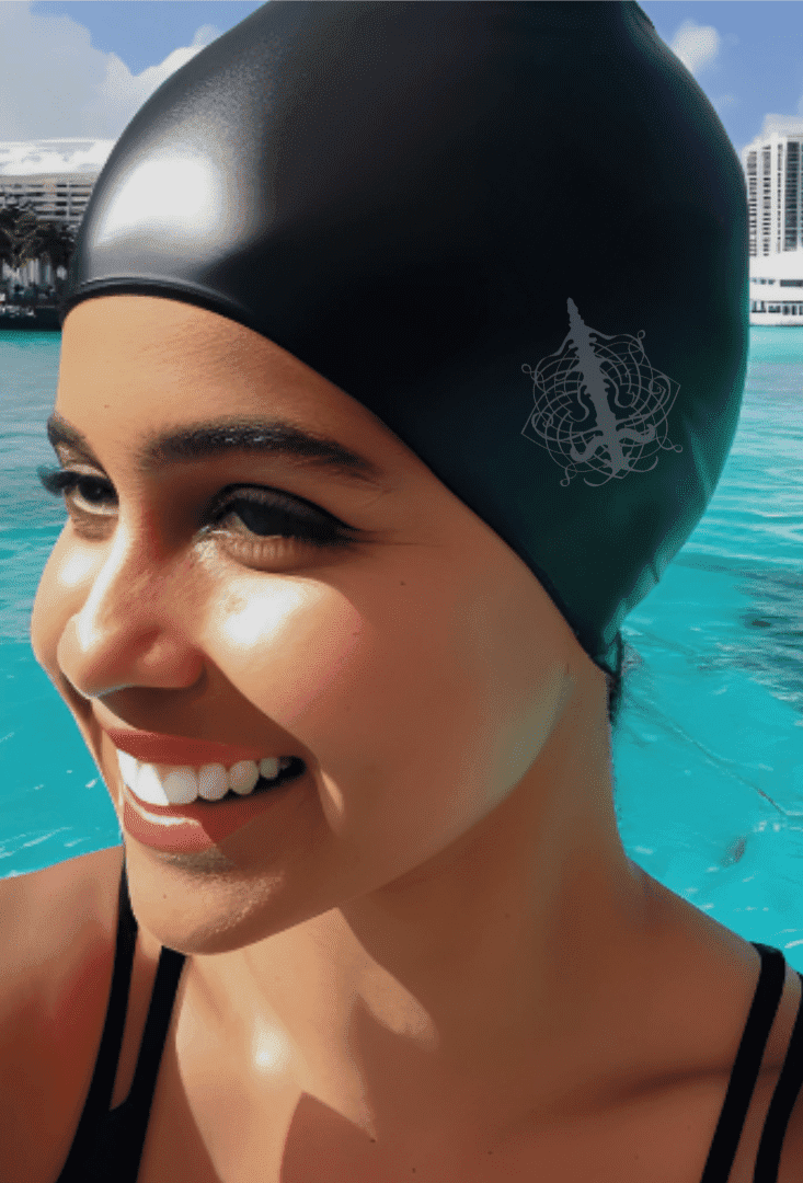 swim cap for long hair